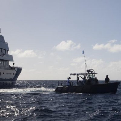 The team during a visit to the Great Barrier Reef.